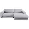 ECKSOFA in Flachgewebe Hellblau  - Schwarz/Hellblau, Design, Kunststoff/Textil (270/190cm) - Lomoco