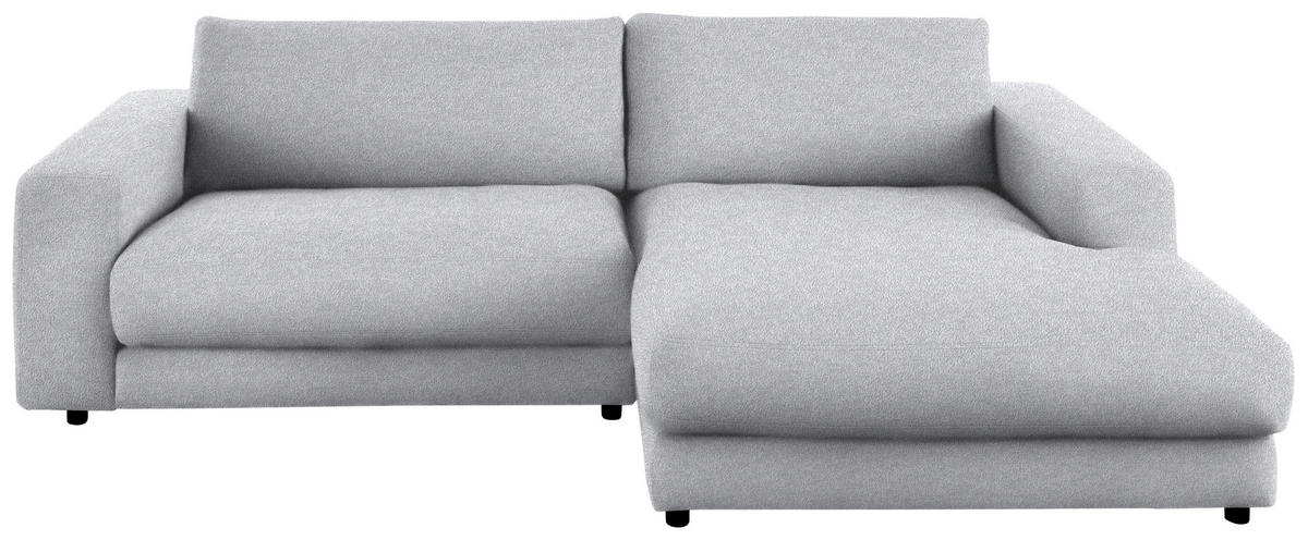 ECKSOFA in Flachgewebe Hellblau  - Schwarz/Hellblau, Design, Kunststoff/Textil (270/190cm) - Lomoco