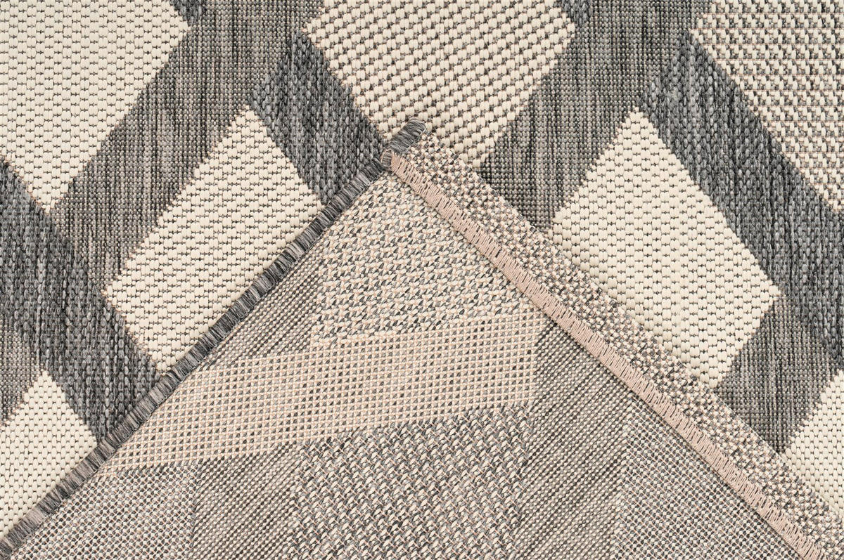 LÄUFER 80/150 cm Splash 800 Creme / Grau  - Creme/Grau, KONVENTIONELL, Textil (80/150cm)
