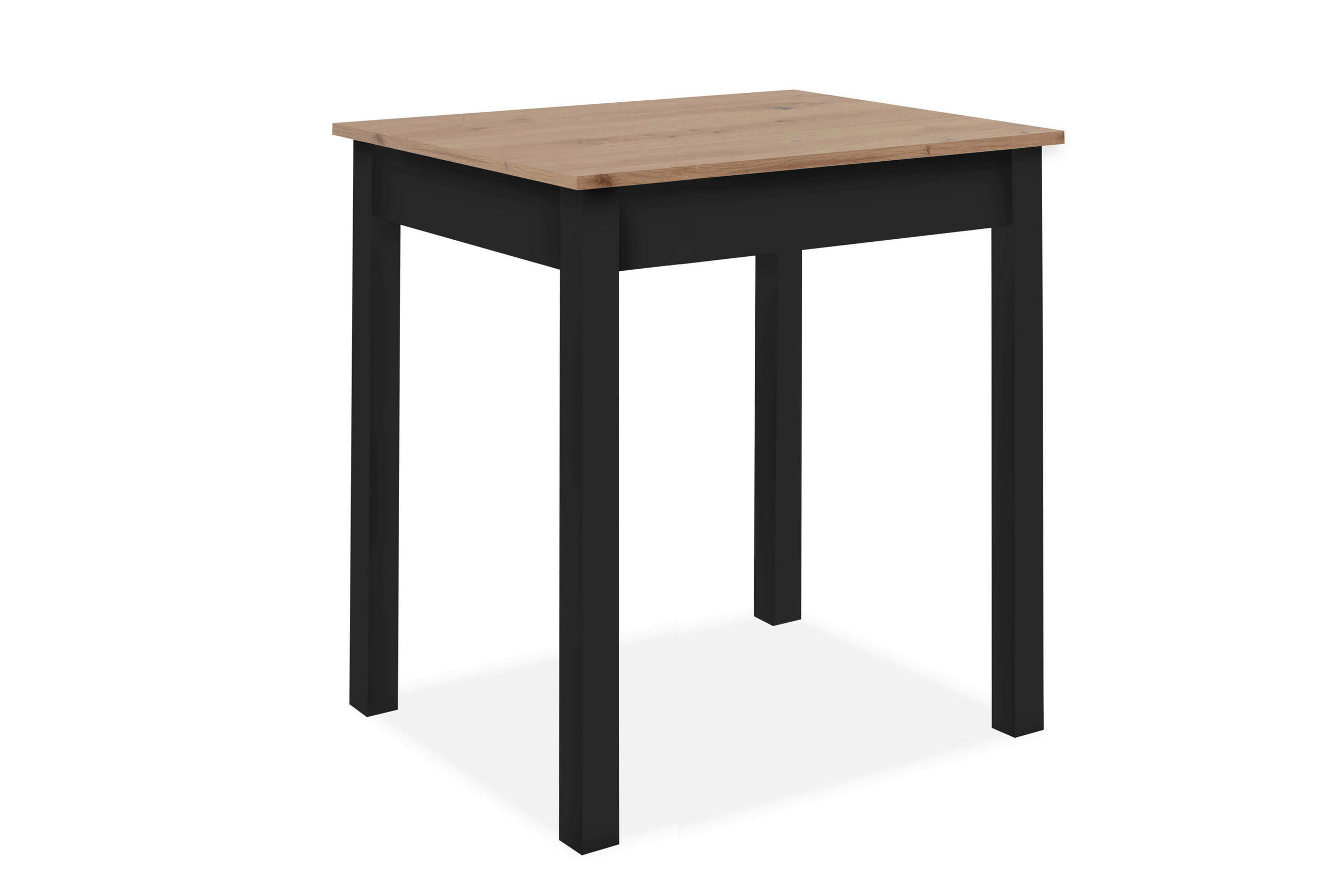 ESSTISCH rechteckig Schwarz, Eiche Artisan  - Schwarz/Eiche Artisan, MODERN, Holzwerkstoff (90/67/76cm) - MID.YOU