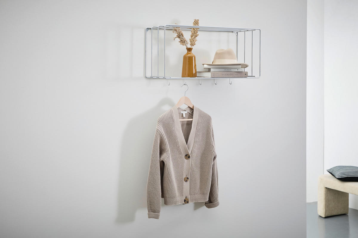 WANDGARDEROBE  in Chromfarben  - Chromfarben, Basics, Metall (73/38/26cm) - Livetastic