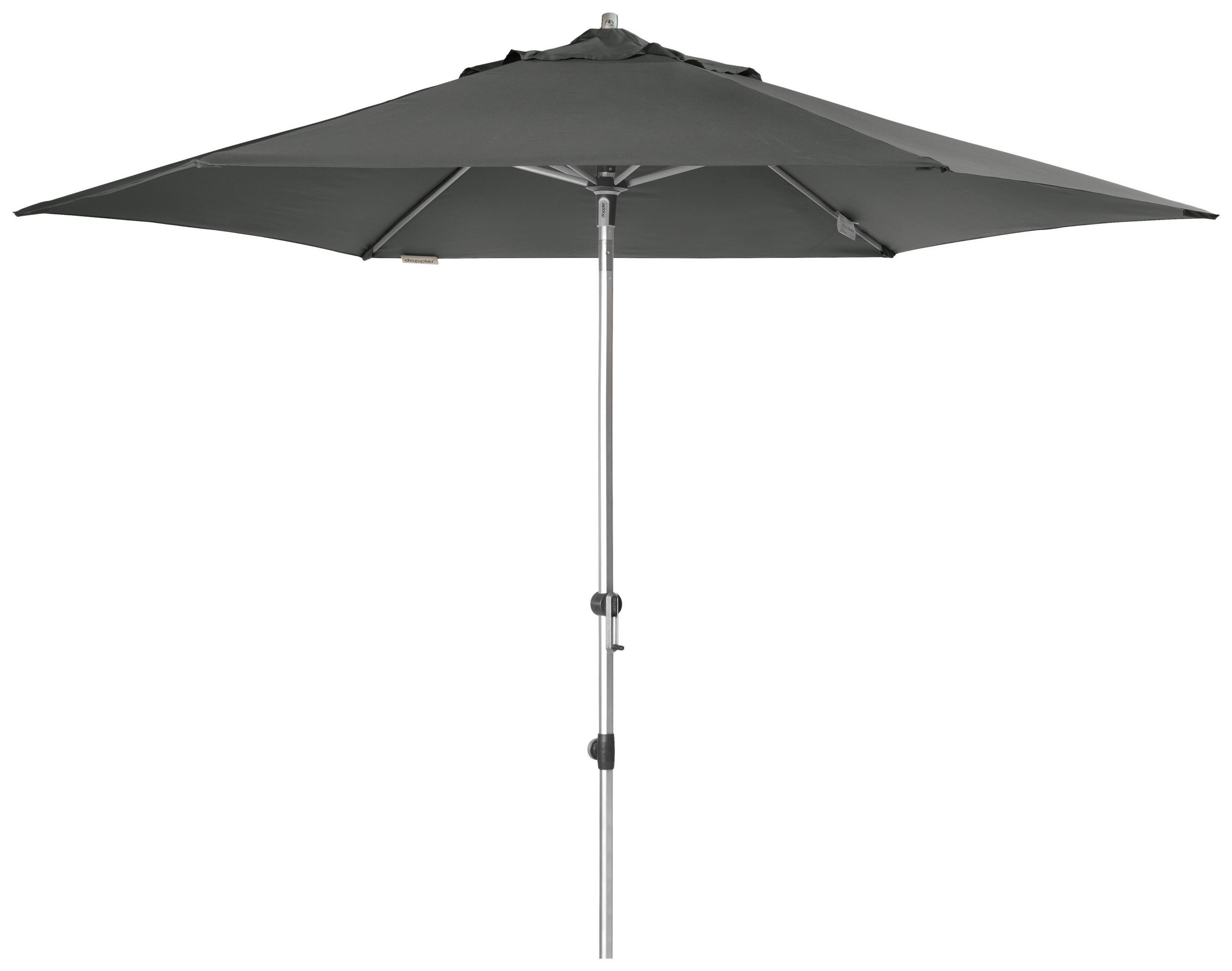 SONNENSCHIRM 320 cm Anthrazit  - Anthrazit/Alufarben, KONVENTIONELL, Textil/Metall (320/320cm) - Doppler