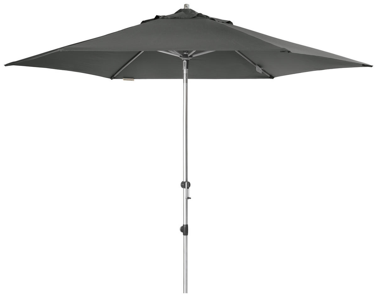 SONNENSCHIRM 320 cm Anthrazit  - Anthrazit/Alufarben, KONVENTIONELL, Textil/Metall (320/320cm) - Doppler