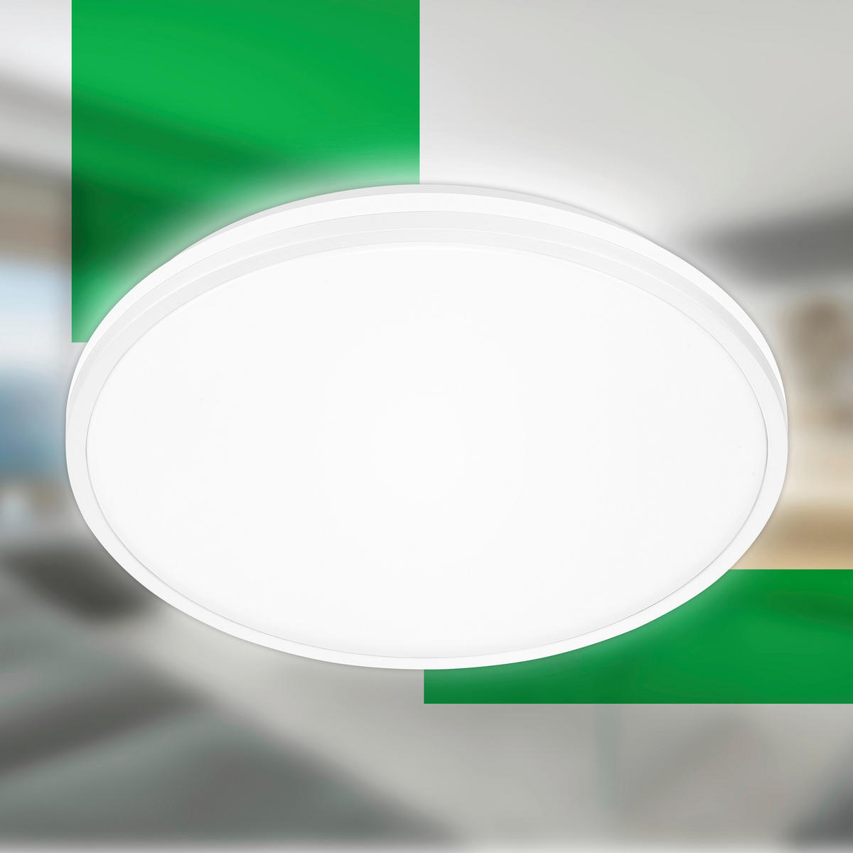 LED-DECKENLEUCHTE 33/6 cm   - Weiß, Basics, Kunststoff (33/6cm)