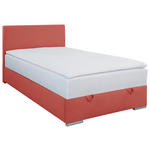 BOXBETT 90/200 cm  in Rot  - Chromfarben/Rot, KONVENTIONELL, Kunststoff/Textil (90/200cm) - Carryhome