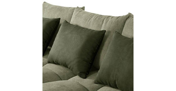 ECKSOFA in Flachgewebe Grün  - Dunkelgrün/Schwarz, KONVENTIONELL, Textil/Metall (291/175cm) - Carryhome