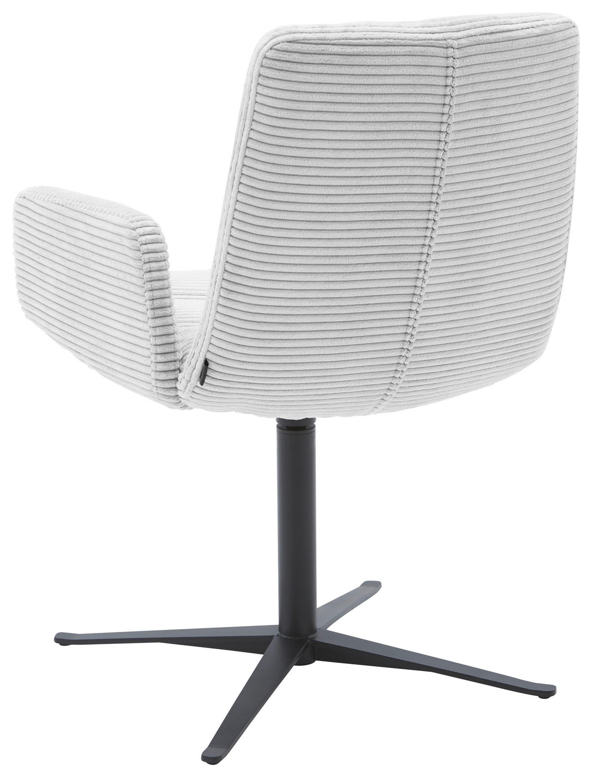 ARMLEHNSTUHL  in Cord  - Grauweiß/Schwarz, Design, Textil/Metall (61/88/66cm) - Dieter Knoll