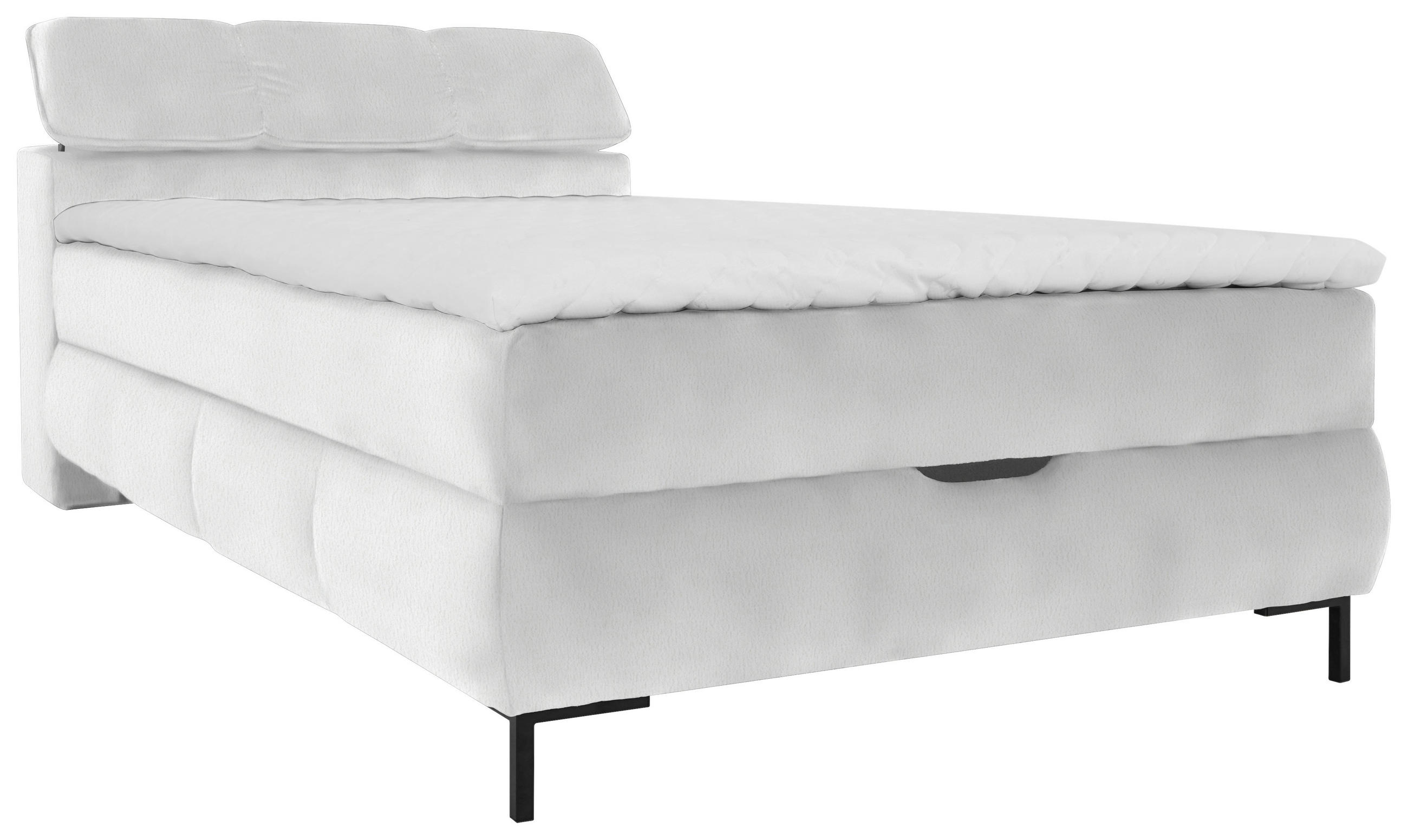 BOXBETT 120/200 cm  in Creme  - Creme/Schwarz, Konventionell, Holz/Holzwerkstoff (120/200cm) - Xora