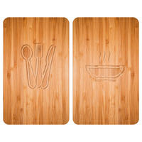 HERDABDECKPLATTE 2521497100  - Hellbraun, Design, Glas/Kunststoff (30/1,8-5,5/52cm) - Wenko