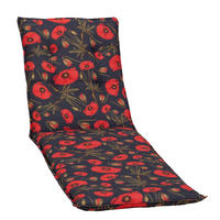 LIEGENAUFLAGE in Schwarz Blume  - Schwarz, Basics, Textil (191/58/8cm) - Gardenson