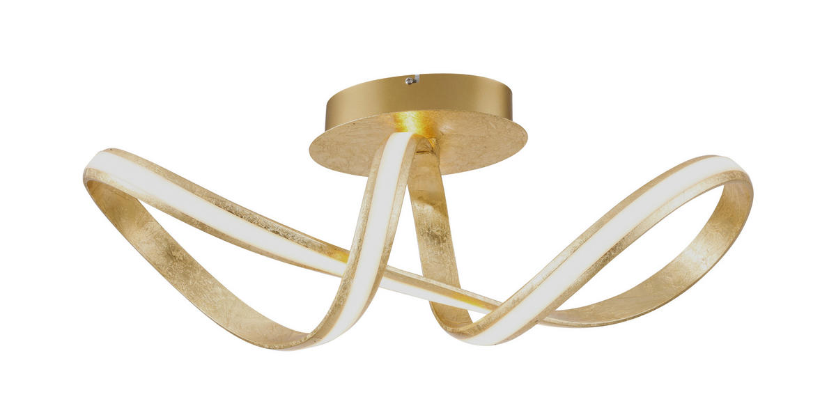 LED-DECKENLEUCHTE Melinda 64/24/24,5 cm   - Goldfarben, Design, Kunststoff/Metall (64/24/24,5cm) - Paul Neuhaus