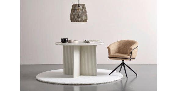 ARMLEHNSTUHL  in Eisen Bouclé  - Terracotta/Schwarz, Design, Textil/Metall (65/80,5/65cm) - Belluti