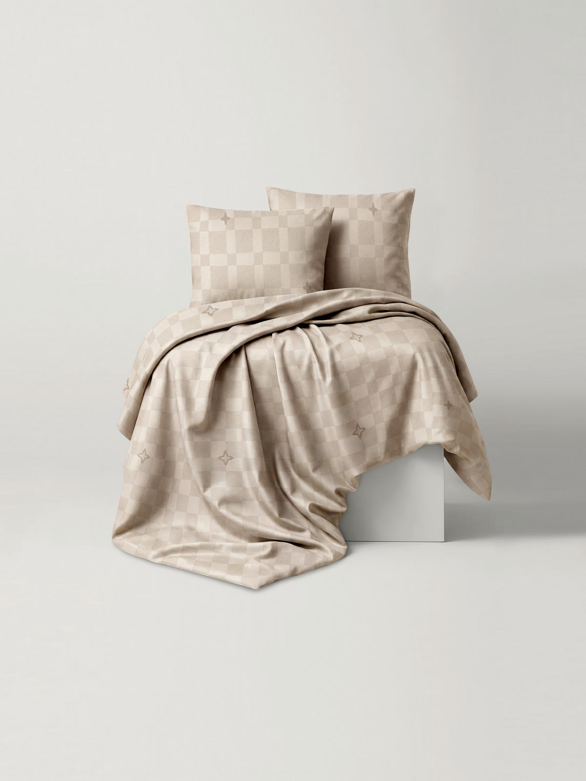 POSTELJNINA 140/200 cm saten krem barve  - krem barve, Design, tekstil (140/200cm) - Ambia Home