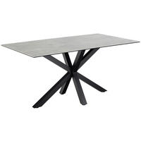 JEDILNA MIZA, siva  - črna/siva, Trend, kovina/keramika (160/90/75,5cm) - MID.YOU