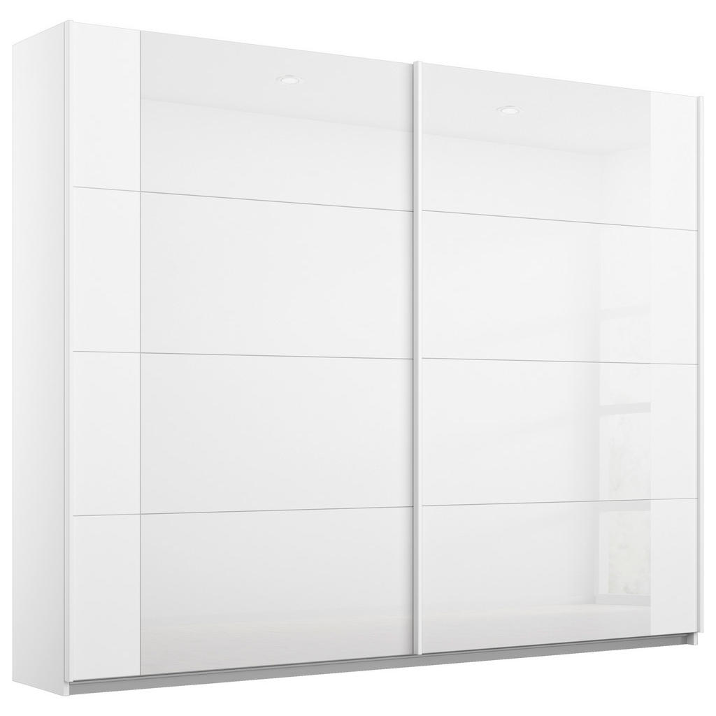 Schwebetürenschrank Artemis B: 226 Cm Weiß/weiß Hochglanz