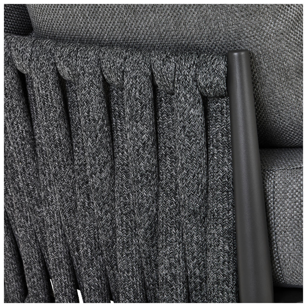 LOUNGEBETT 165/69/144 cm Aluminium  - Anthrazit, Design, Textil/Metall (165/69/144cm) - Amatio