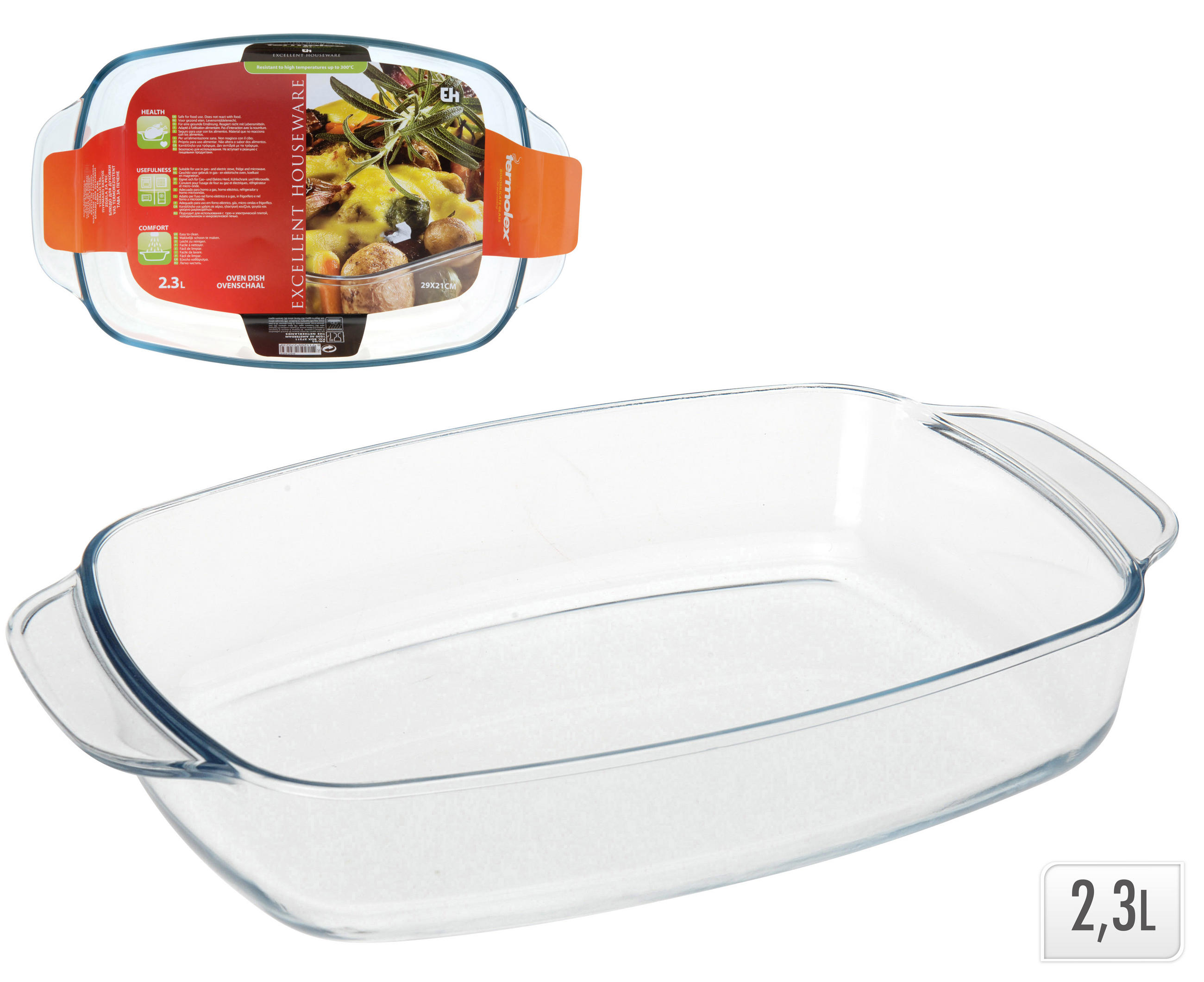 STEKFORM  - transparent, Basics, glas (23,5/6/21,5cm)