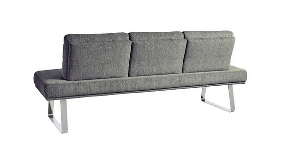 SITZBANK 209/92/78 cm  in Beige  - Chromfarben/Beige, Design, Textil/Metall (209/92/78cm) - Dieter Knoll