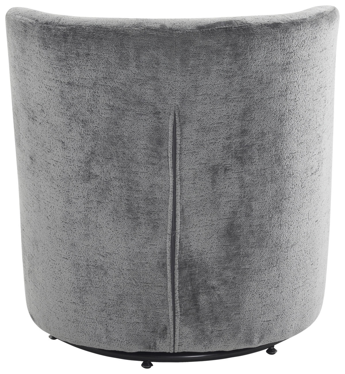 SESSEL in Chenille Grau  - Schwarz/Grau, MODERN, Textil/Metall (65/73/75cm) - MID.YOU