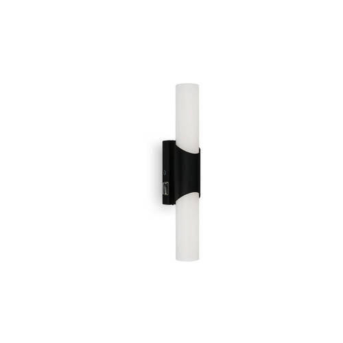 STENSKA SVETILKA ZA KOPALNICO     32/6,5/6,8 cm        4000 K - črna, Basics, kovina/umetna masa (32/6,5/6,8cm)