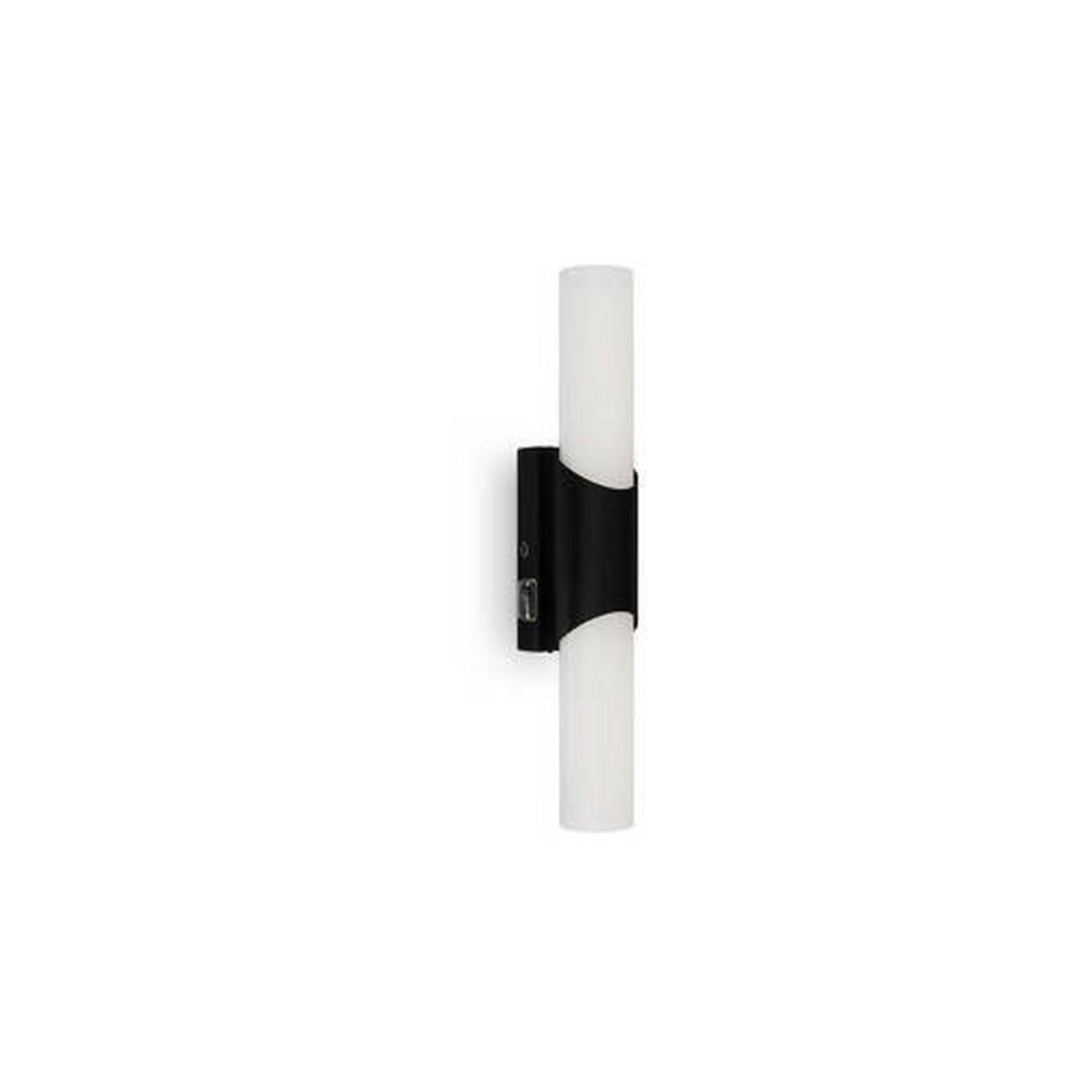 KUPAONSKA SVJETILJKA ZIDNA  - crna, Basics, metal/plastika (32/6,5/6,8cm)