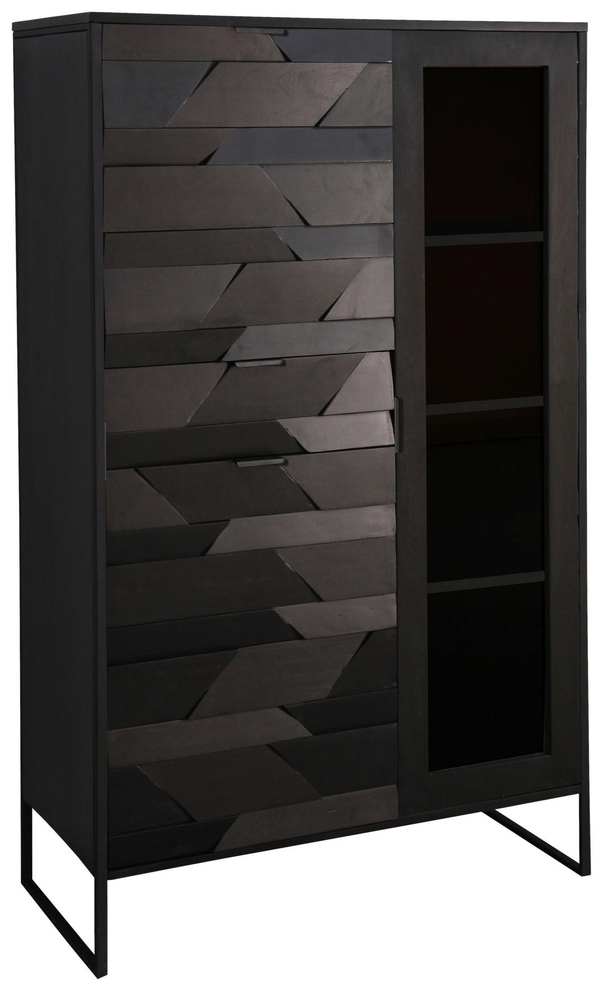 HIGHBOARD  in 95/148/40 cm  - Schwarz, Trend, Holz/Metall (95/148/40cm) - Ambia Home