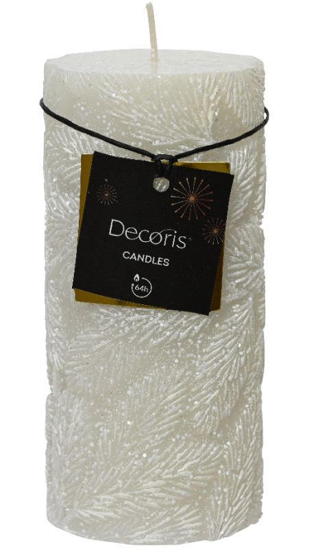 STUMPENKERZE - Weiß, Basics, Paraffin (7,00/7,00/15,00cm) - X-Mas