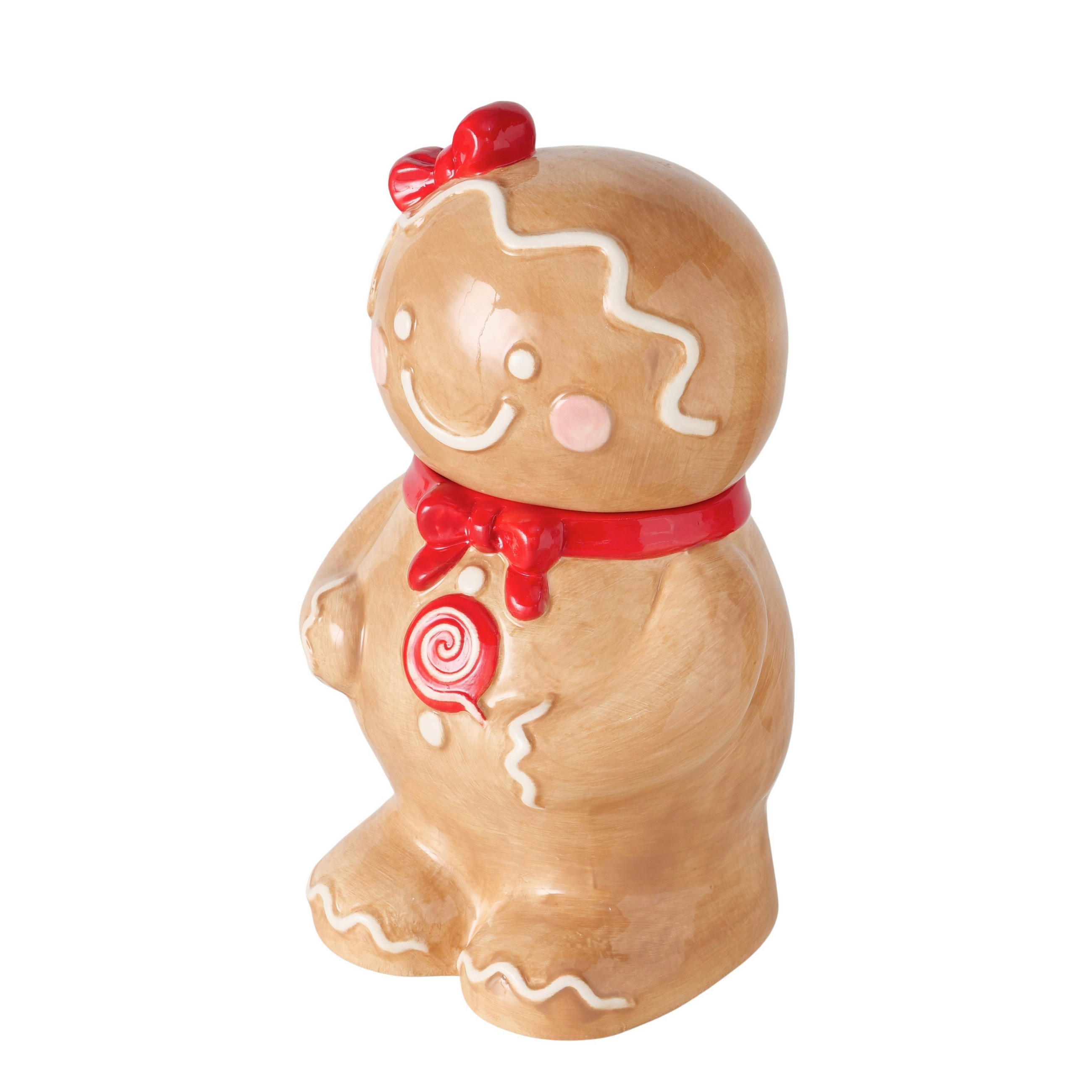 VORRATSDOSE  - Beige/Rot, Basics, Keramik (13/11/22cm) - Boltze Home