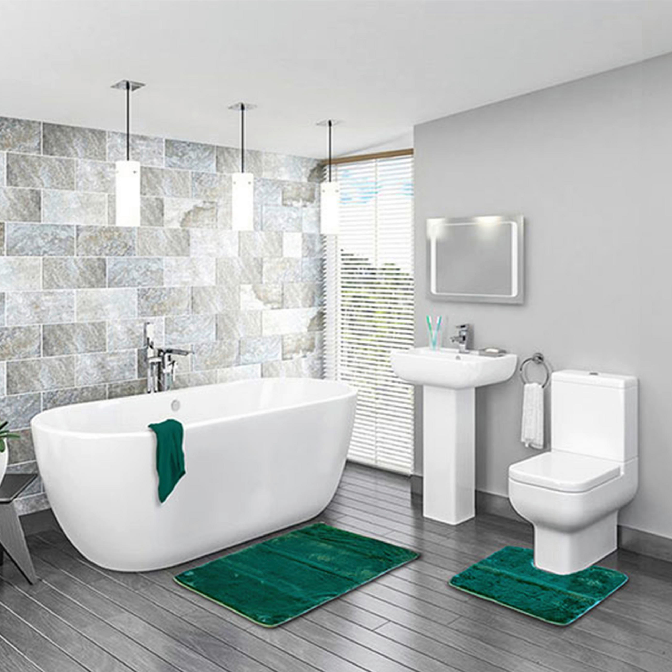 FÜRDŐSZOBASZŐNYEG   sötétzöld   - sötétzöld, Basics, textil (50/2/60cm)