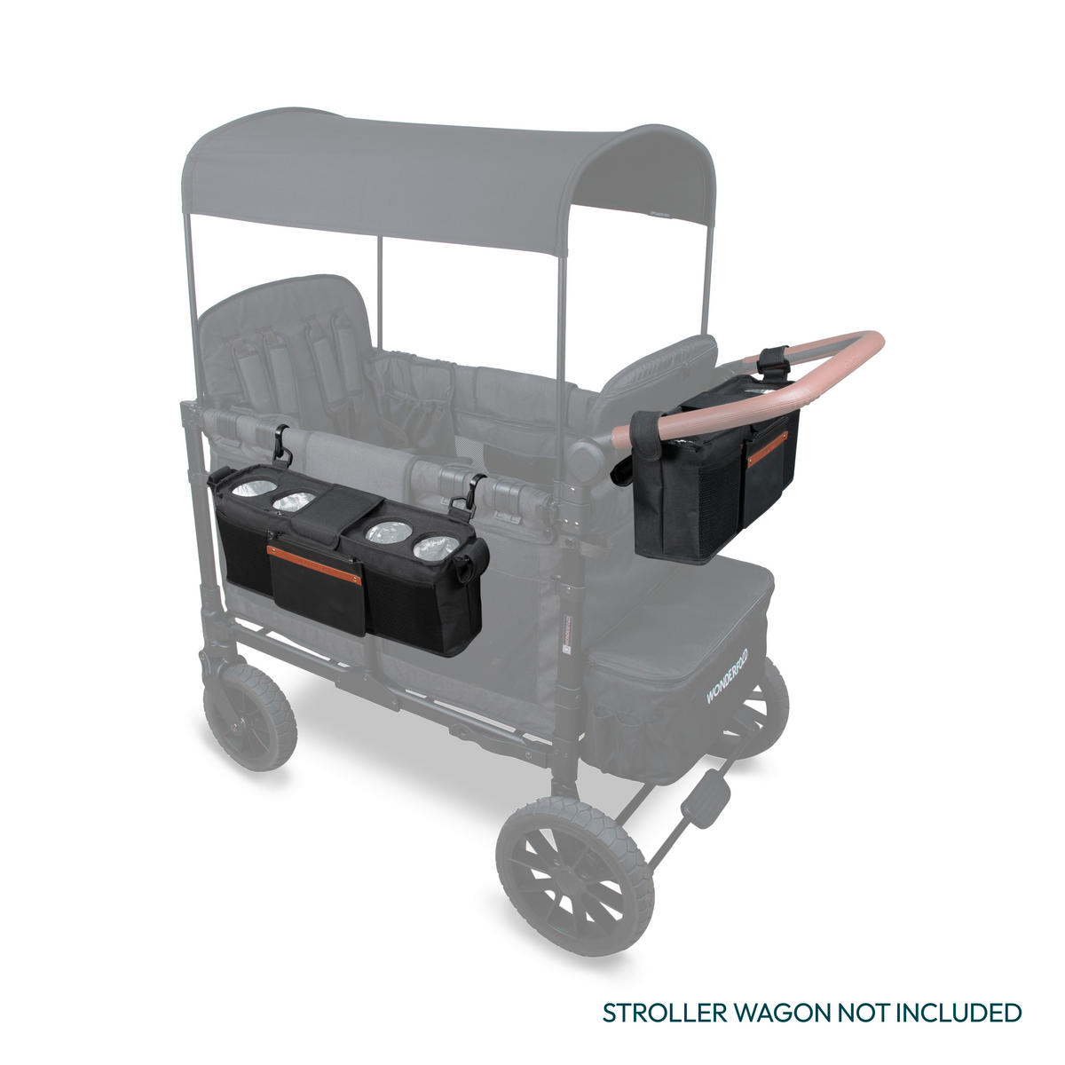 BUGGY-ORGANIZER Parent Console  - Schwarz, Basics, Textil (13.34/59.69/15.88cm) - WONDERFOLD