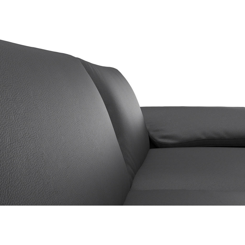 Thumbnail - Livetastic Ecksofa, Schwarz, Leder, Echtleder, Color-Finish-Leder, 3-Sitzer, Ottomane rechts, L-Form, 274x159 cm, Oeko-T...