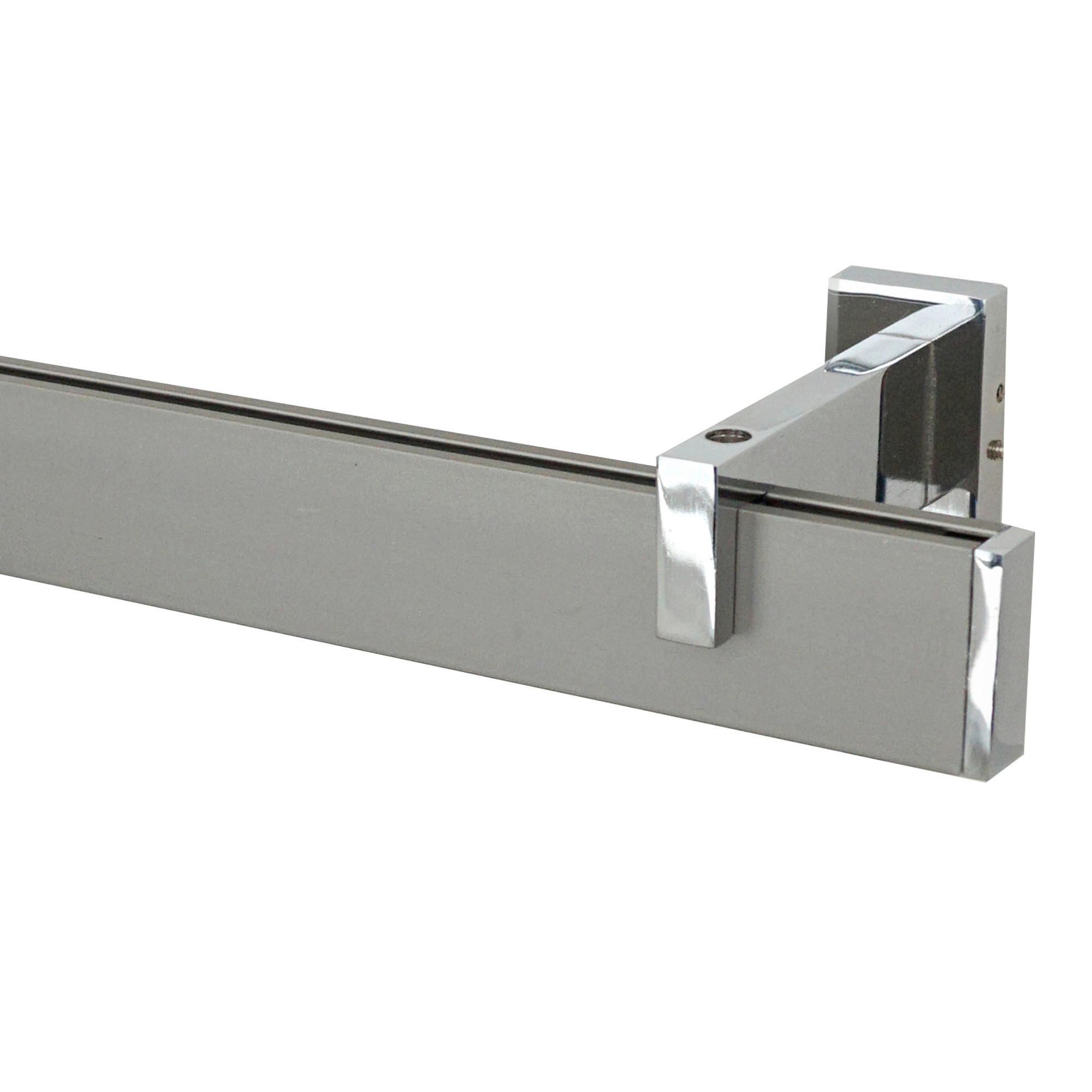 VORHANGSCHIENE  130 cm  - Grau, Basics, Metall (130cm)
