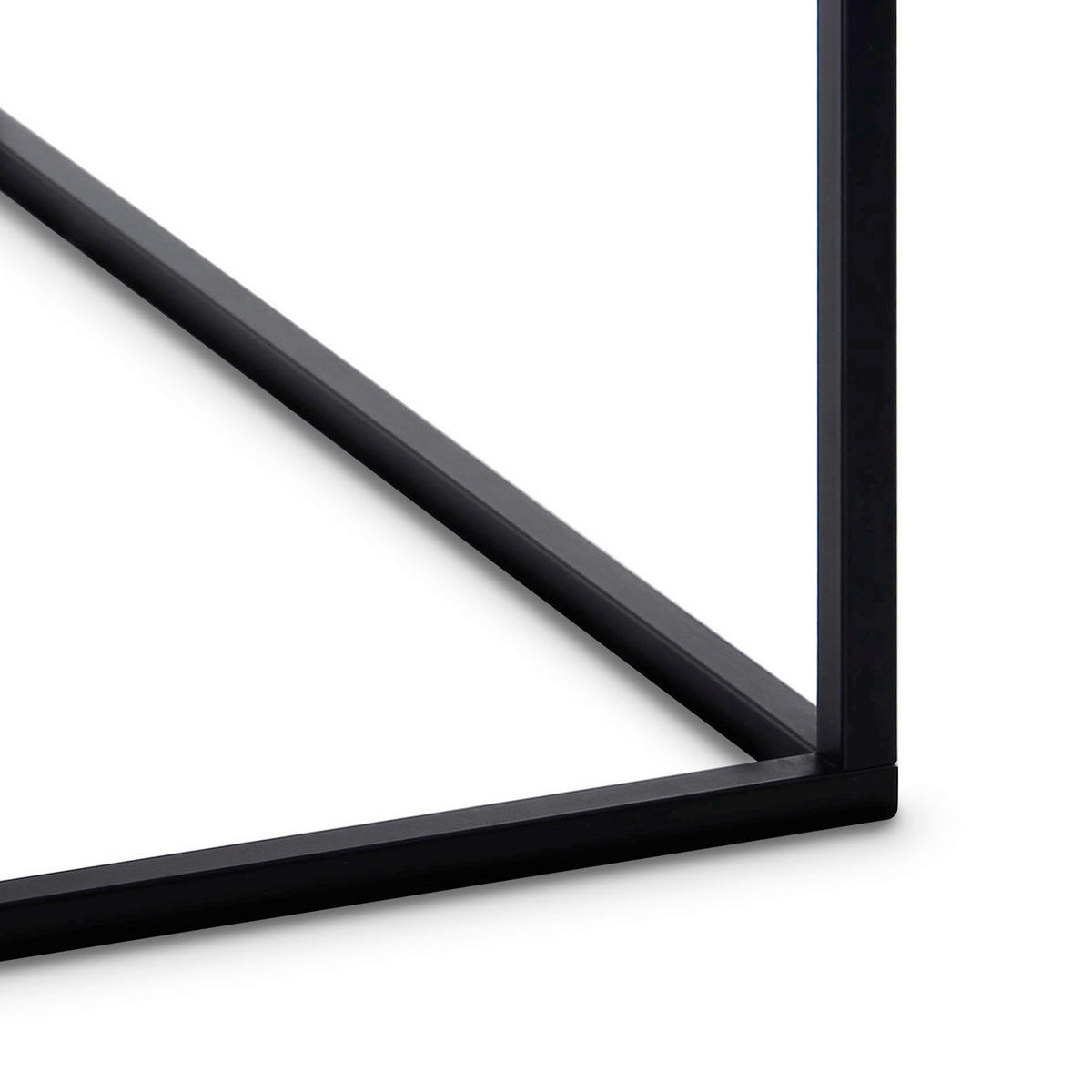 COUCHTISCH 75/75/48 cm quadratisch Schwarz, Weiß  - Schwarz/Weiß, Design, Stein/Metall (75/75/48cm) - MID.YOU