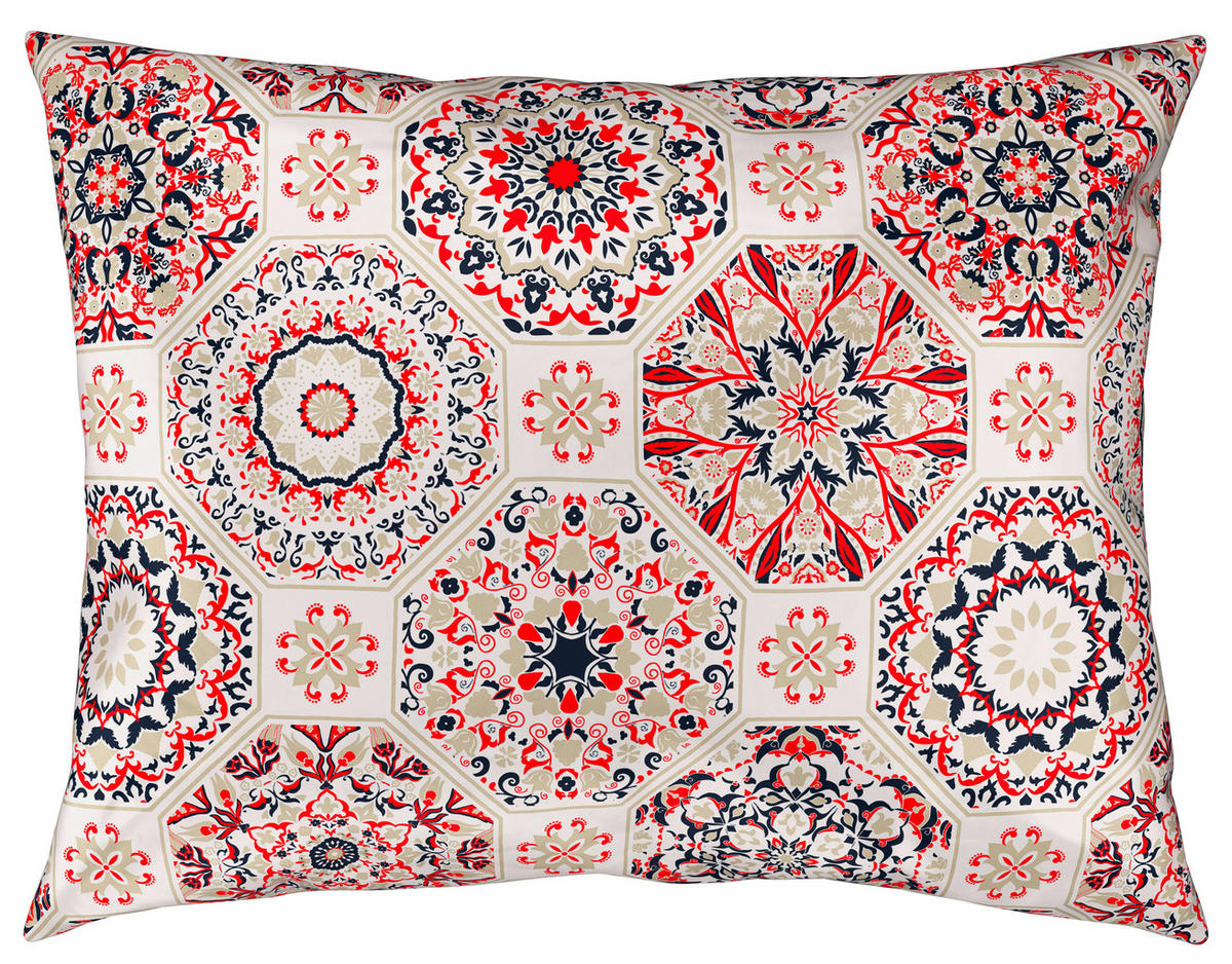 POVLEČENÍ, satén, modrá, červená, 140/200 cm - modrá/červená, Konvenční, textil (140/200cm) - Esposa
