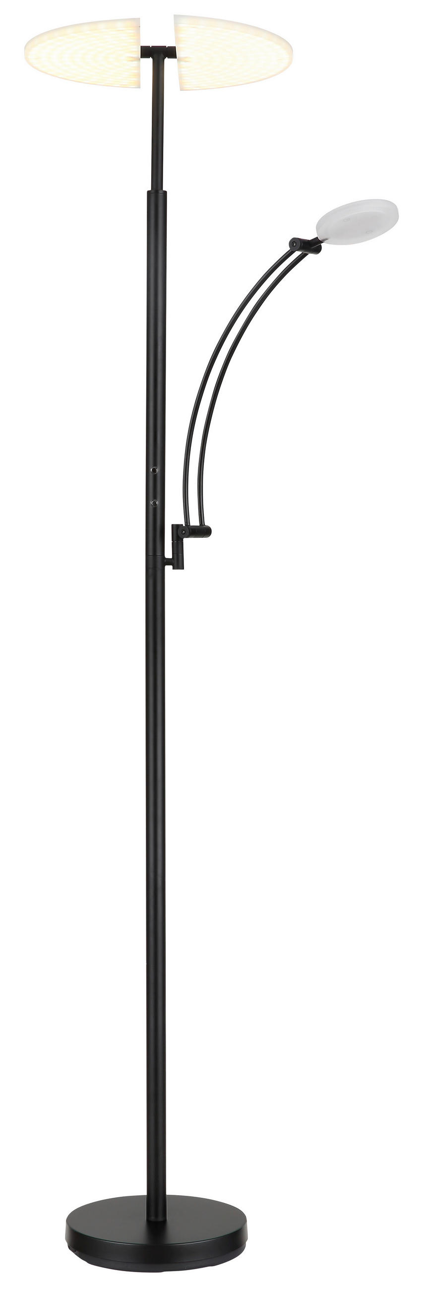 LED-STEHLEUCHTE Tirana 80/40,5/183 cm  - Schwarz/Weiß, Design, Kunststoff/Metall (80/40,5/183cm) - Globo
