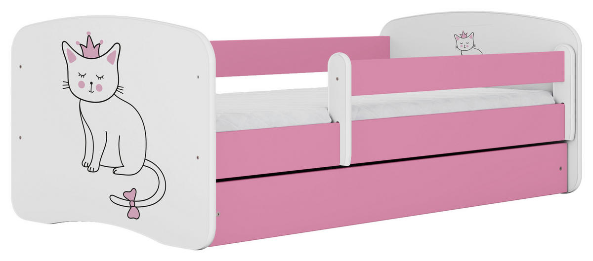 KINDER-/JUNIORBETT - Pink/Birkefarben, MODERN, Holz/Holzwerkstoff (80/160cm) - MID.YOU