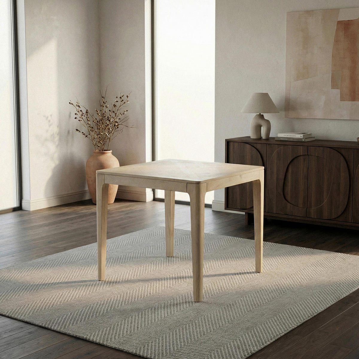 ESSTISCH in Holz 80/80/76 cm  - Weiß, Design, Holz (80/80/76cm) - Livetastic