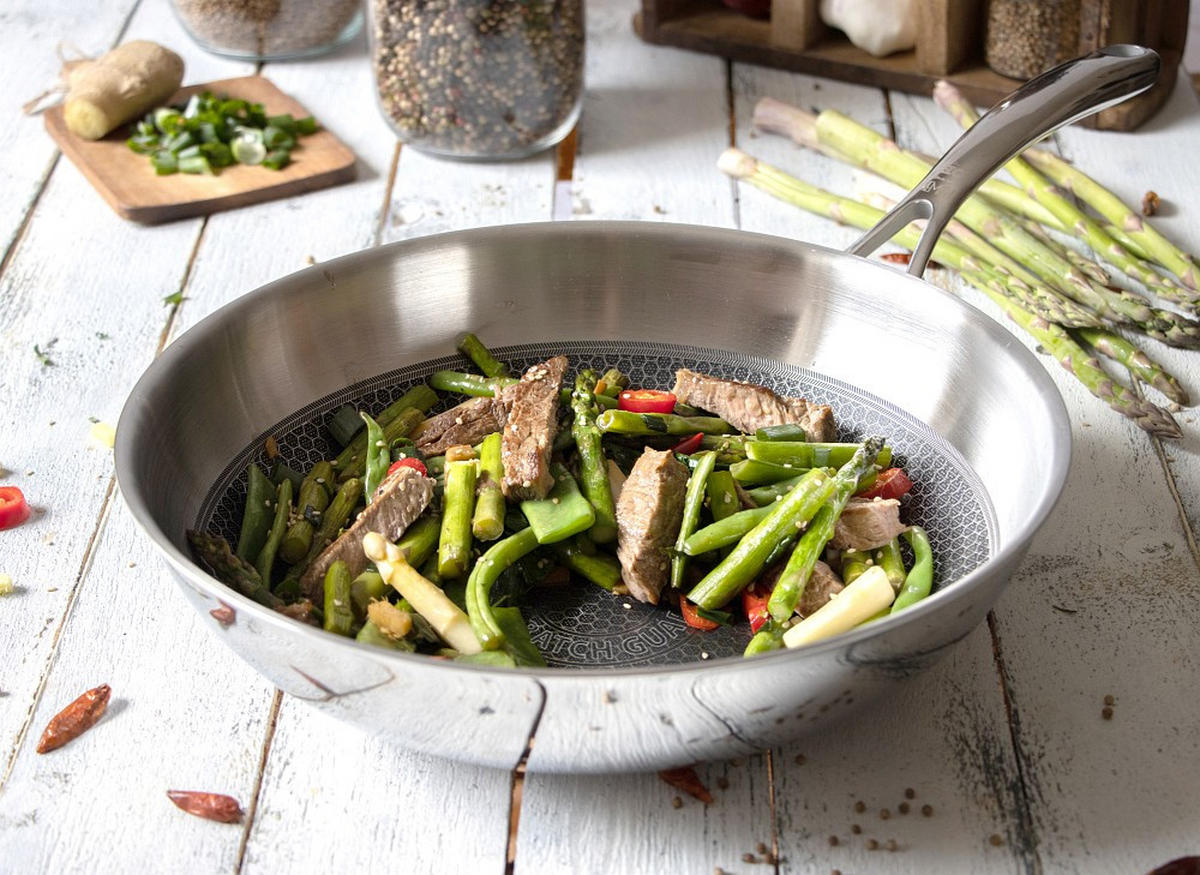 WOKPFANNE RELIEF EVOLUTION 30 cm cm  - Edelstahlfarben, Basics, Metall (30 cmcm) - ELO