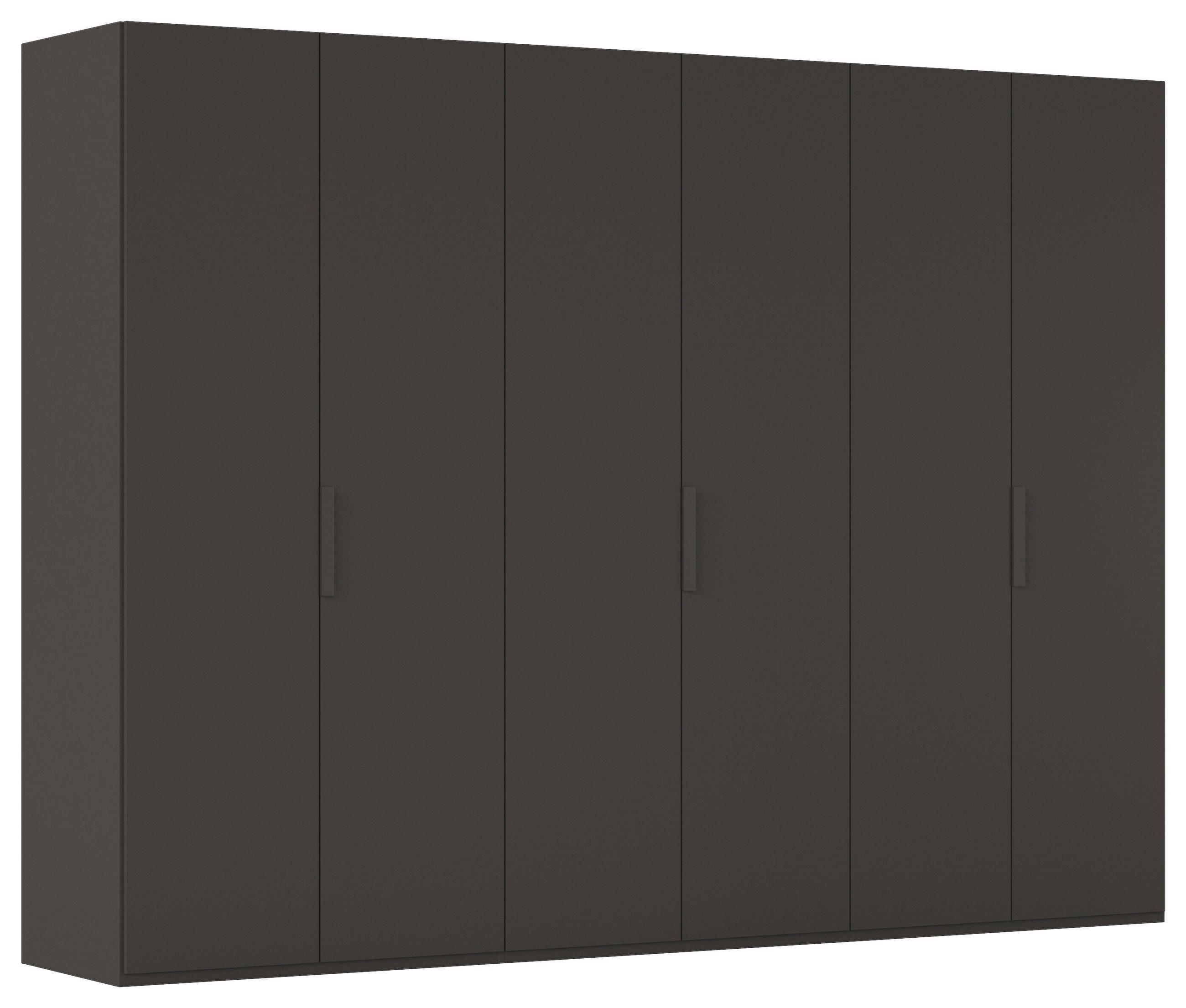 DREHTÜRENSCHRANK 301/223/61 cm,  in Graphitfarben, 6-türig  - Graphitfarben, Basics, Holzwerkstoff/Metall (301/223/61cm) - Novel