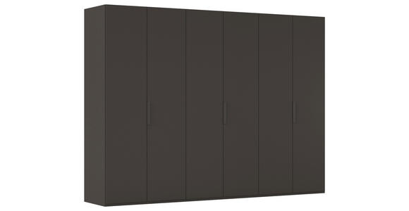 DREHTÜRENSCHRANK 301/235/61 cm,  in Graphitfarben, 6-türig  - Graphitfarben, Basics, Holzwerkstoff/Metall (301/235/61cm) - Novel