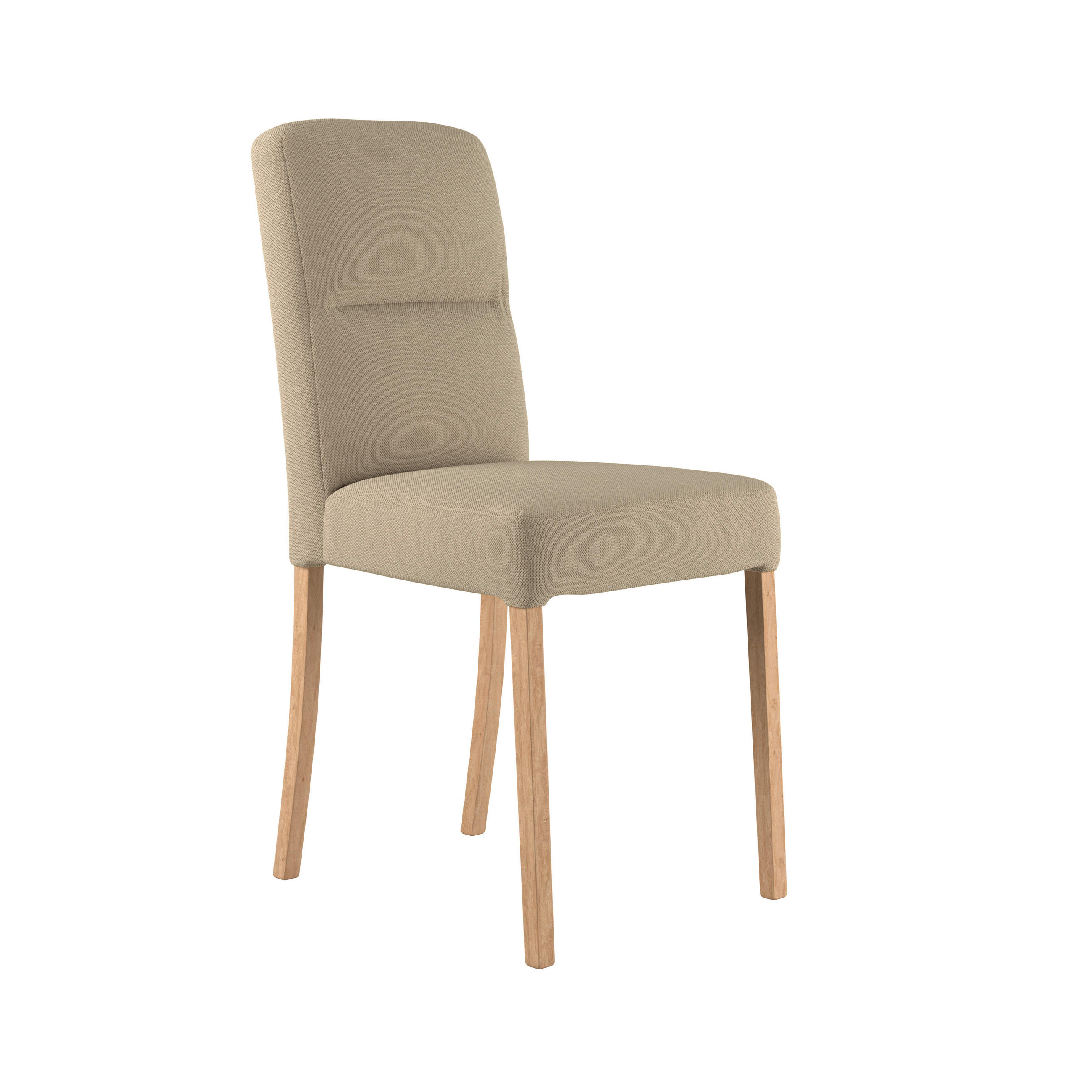 STUHL - Eichefarben/Beige, KONVENTIONELL, Holz/Textil (43/91/58cm) - Livetastic