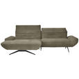 ECKSOFA  in Chenille Taupe  170-195/280 cm  - Taupe/Schwarz, Design, Textil/Metall (170-195/280cm) - Dieter Knoll