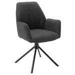 ARMLEHNSTUHL  in Webstoff  - Anthrazit/Schwarz, Design, Textil/Metall (59/87/61cm) - Carryhome