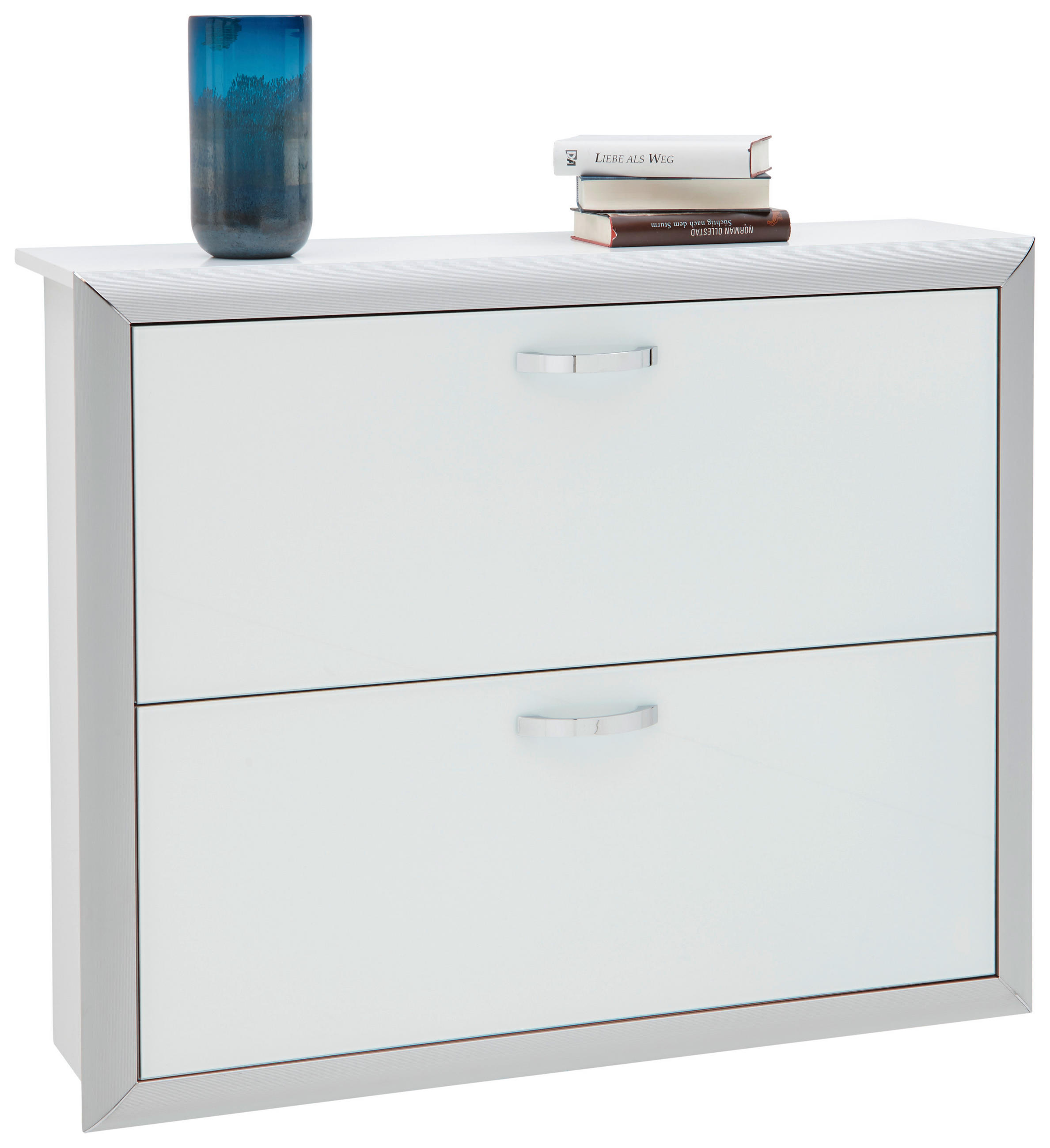 SCHUHKIPPER  in 109/88/32 cm  - Chromfarben/Alufarben, Design, Glas/Holzwerkstoff (109/88/32cm) - Dieter Knoll