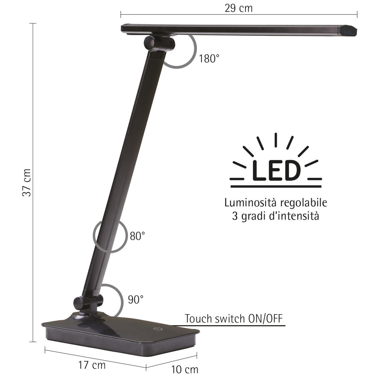 SCHREIBTISCHLEUCHTE 29/17/27 cm   - Design (29/17/27cm)