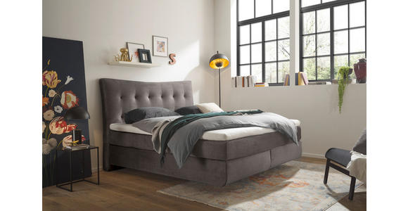 BOXSPRINGBETT 180/200 cm  in Braun  - Schwarz/Braun, Basics, Holzwerkstoff/Kunststoff (180/200cm) - Esposa