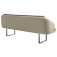 SITZBANK 255/89/68 cm Velours, Flachgewebe Rosa, Beige Metall  - Beige/Schwarz, Design, Textil/Metall (255/89/68cm) - Dieter Knoll