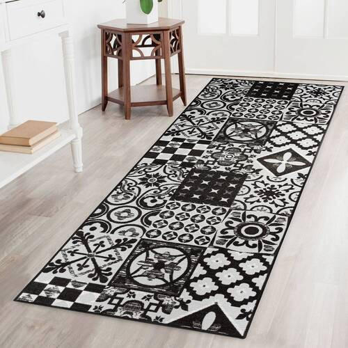 WEBTEPPICH 80/150 cm Schwarz  - Schwarz, Design, Kunststoff/Textil (80/150cm) - Novel