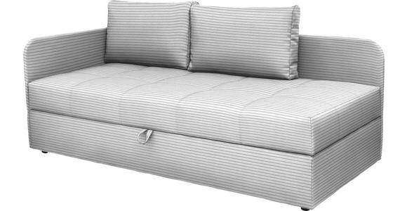 LIEGE  in Cord Hellgrau  - Hellgrau/Schwarz, Basics, Kunststoff/Textil (95/90/205cm) - Xora