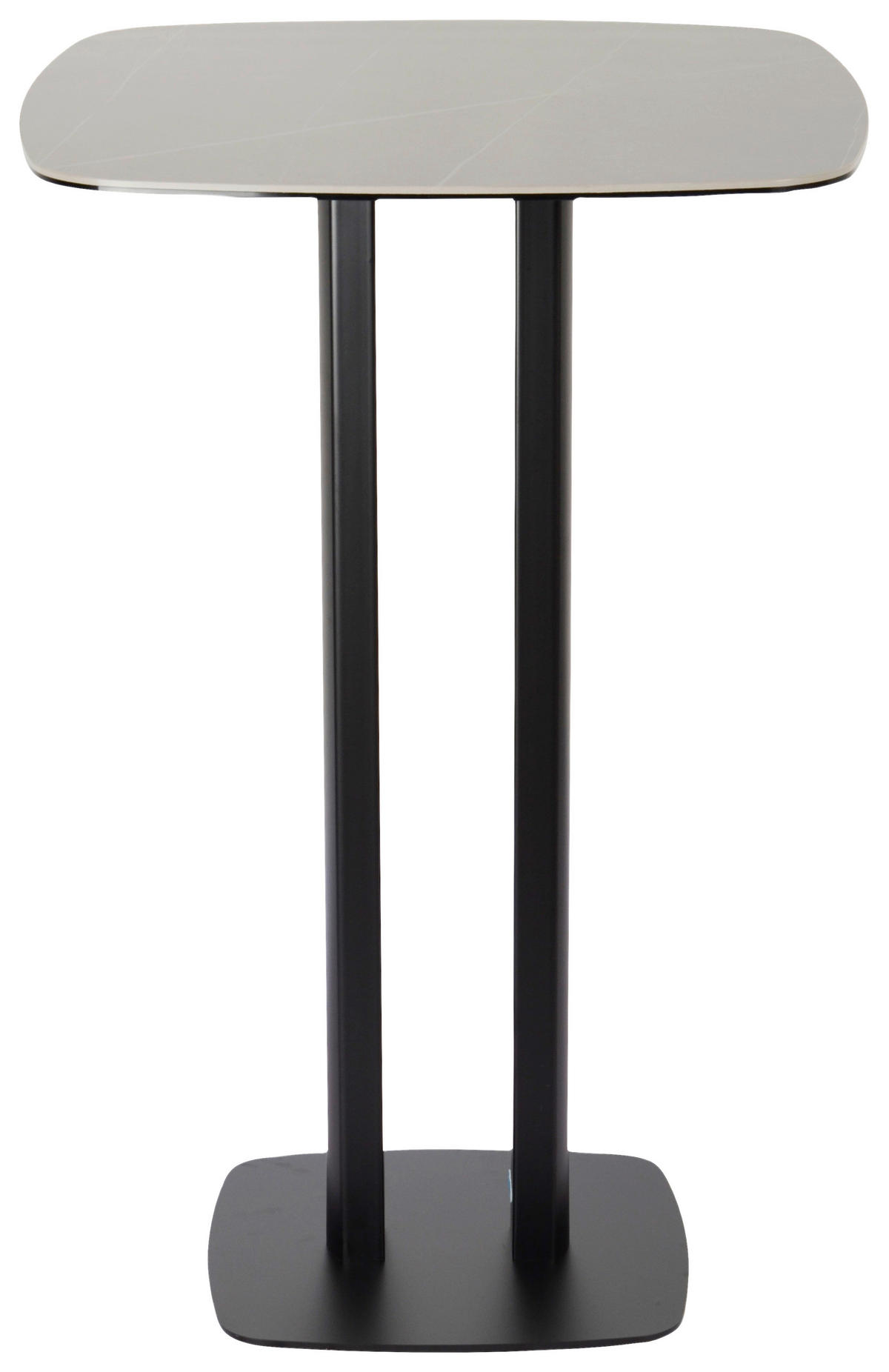 BARTISCH  - Schwarz/Grau, Design, Glas/Keramik (70/70/105cm) - Novel